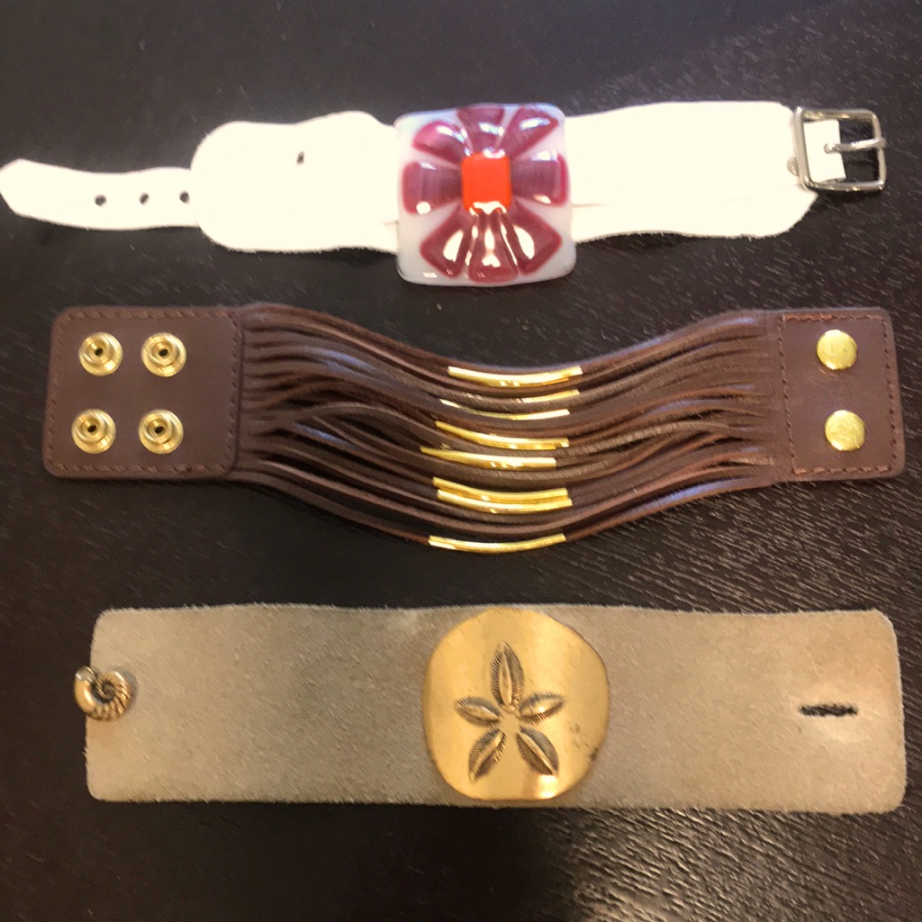 Bundle Of Leather Wrist Bands